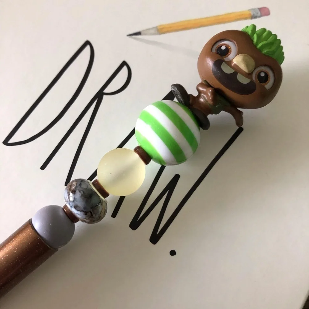 Disney Doorables: Elemental: Clod handmade beaded pen